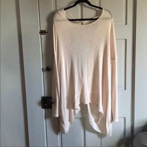 Free People light pink open back sweater